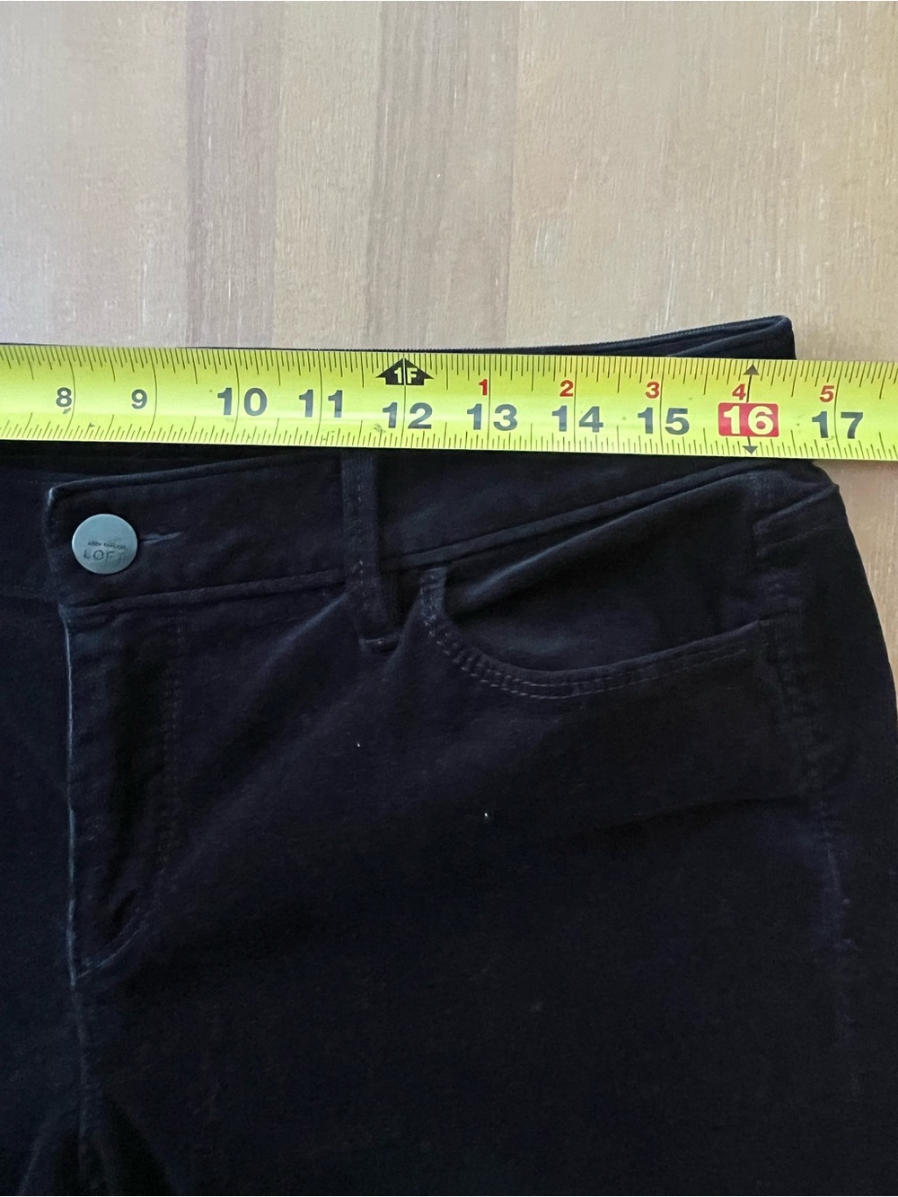 LOFT Curvy Sexy Bootcut Fine Corduroy Pants Black Size 10P / 30 - Picture 7 of 10